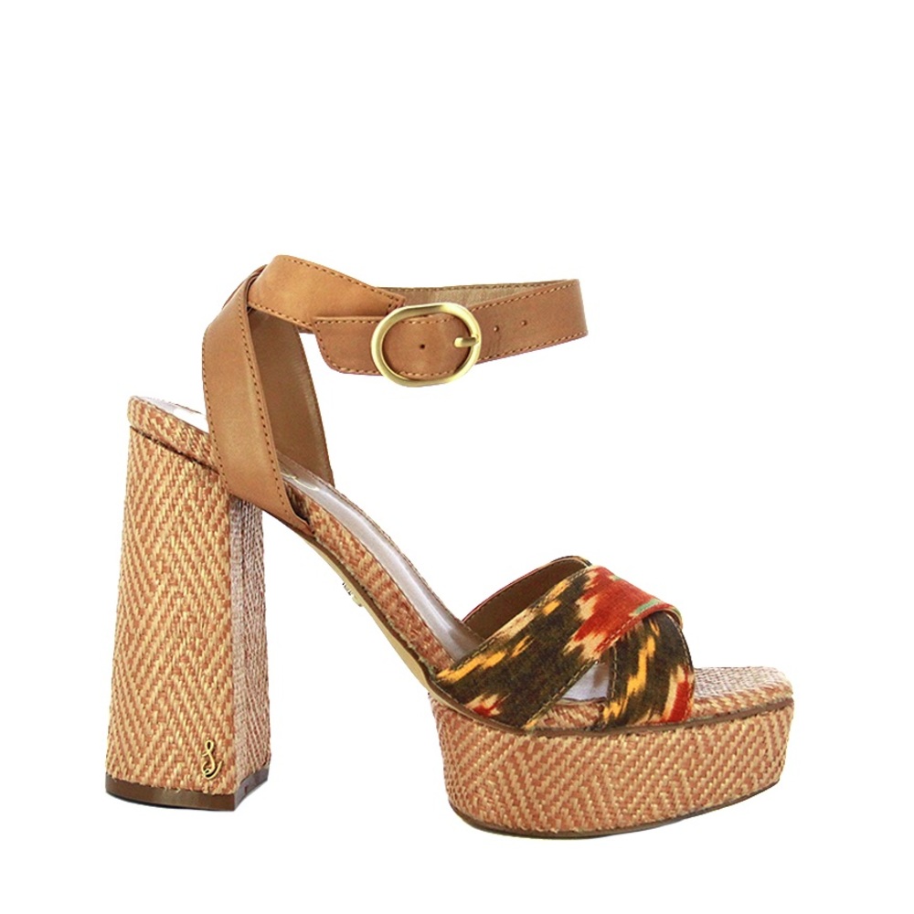 Sam Edelman Nolita Platform Sandals, Orange Multi Size 11, New in Box £150 - Picture 8 of 15